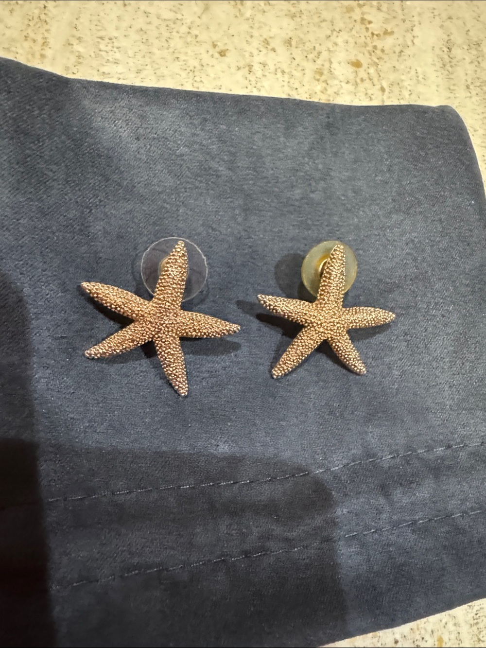 Starfish Stud Earrings in Rose Gold Tone